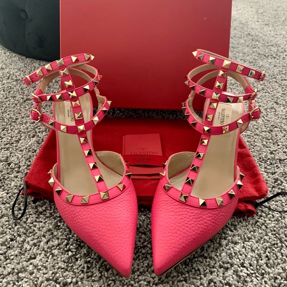 Valentino Shoes - Valentino Rockstud Caged Kitten Heels 39/9